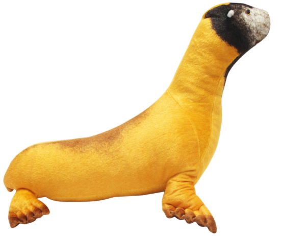 Foca caramelo realista de pelúcia  - 44cm - Imagem 2
