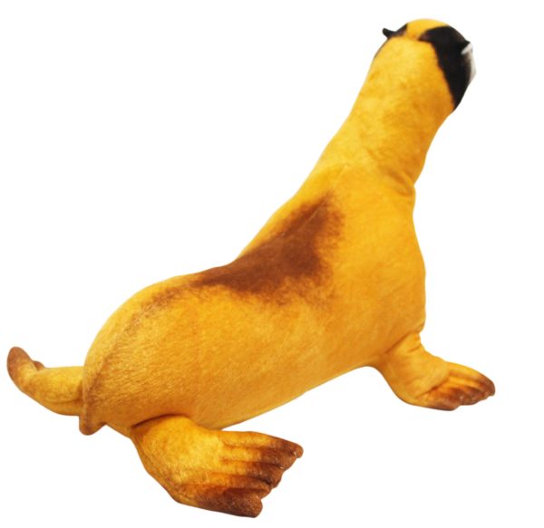 Foca caramelo realista de pelúcia  - 44cm - Imagem 3