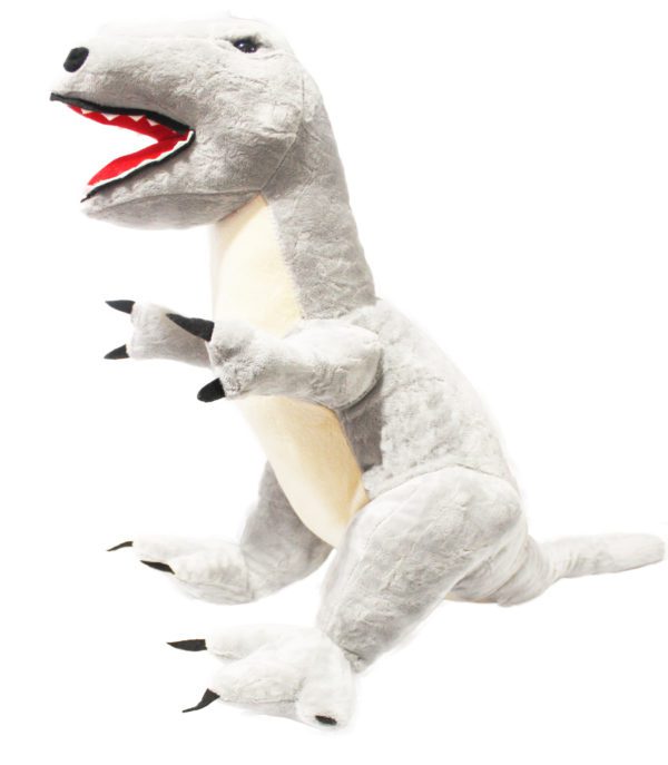 Dinossauro tiranossauro rex de pelúcia - Cinza - Imagem 2