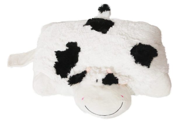 Almofada vaca de pelúcia- Branca e preta