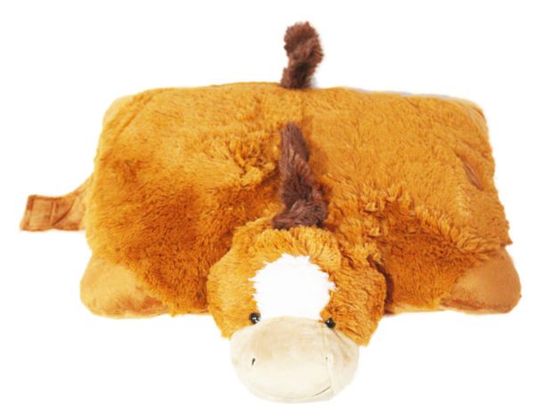 Almofada cavalo de pelúcia- Marrom