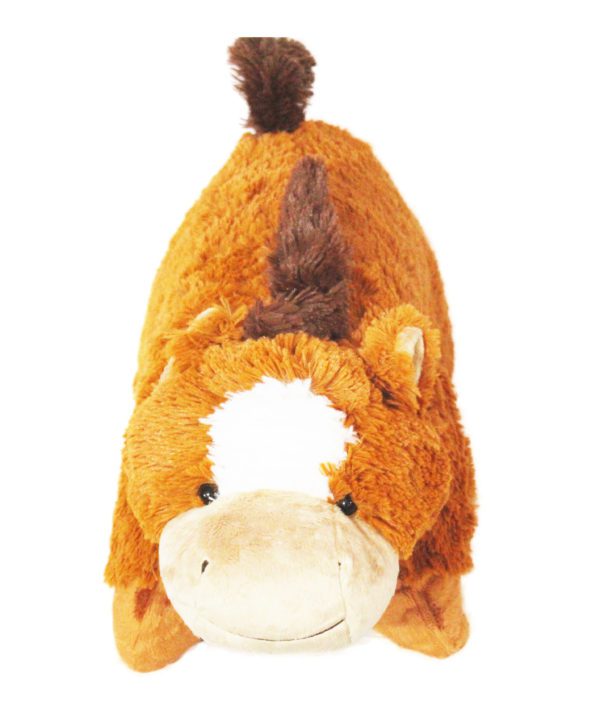 Almofada cavalo de pelúcia- Marrom - Imagem 2