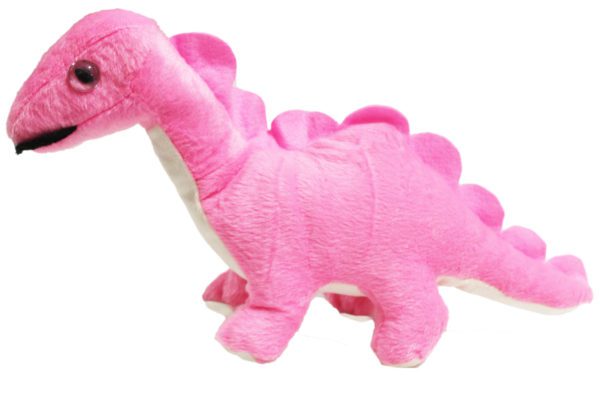 Dinossauro de pelúcia rosa- 19cm