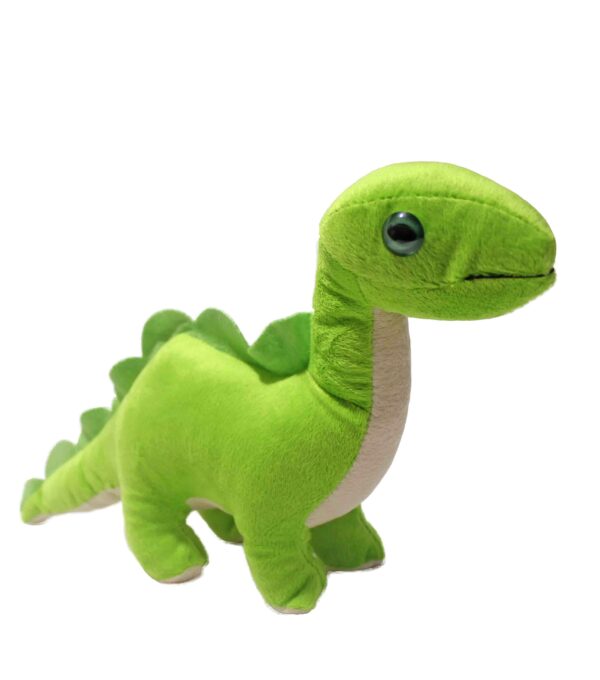 Dinossauro de pelúcia verde fluorescente - 19cm