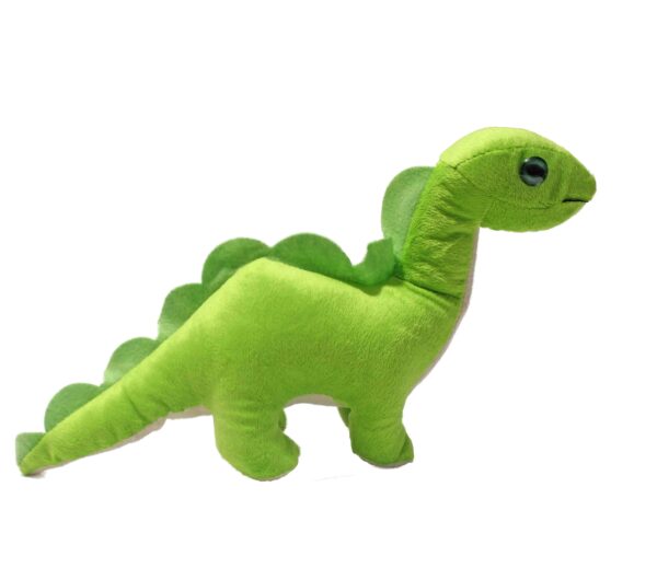 Dinossauro de pelúcia verde fluorescente - 19cm - Imagem 2