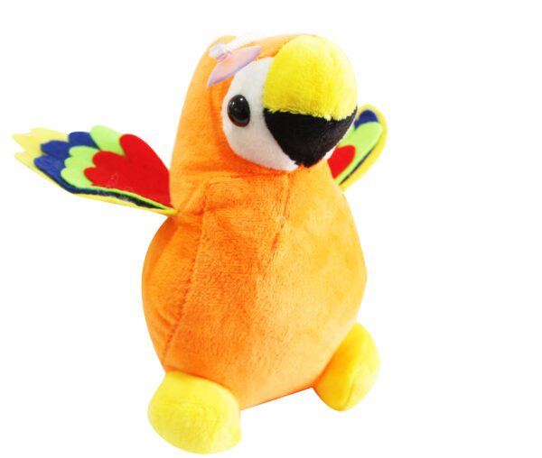 Papagaio laranja  pelúcia -17cm