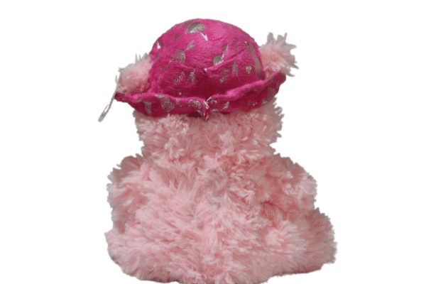 Urso com Coração e Chapéu 25cm - Rosa - Imagem 3