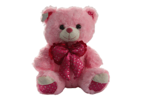 Urso de pelúcia Rosa com laço - 39cm