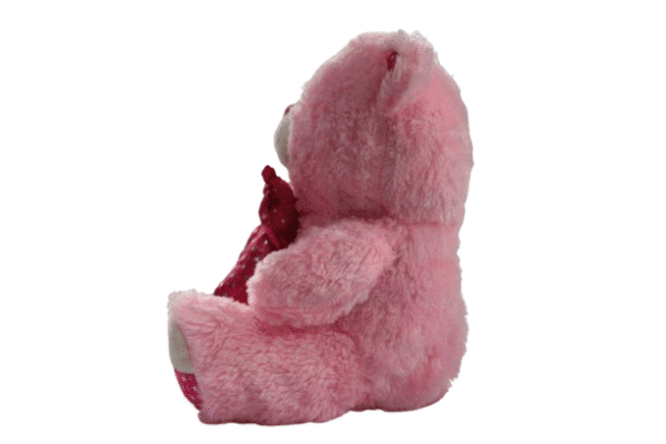Urso de pelúcia Rosa com laço - 39cm - Imagem 2