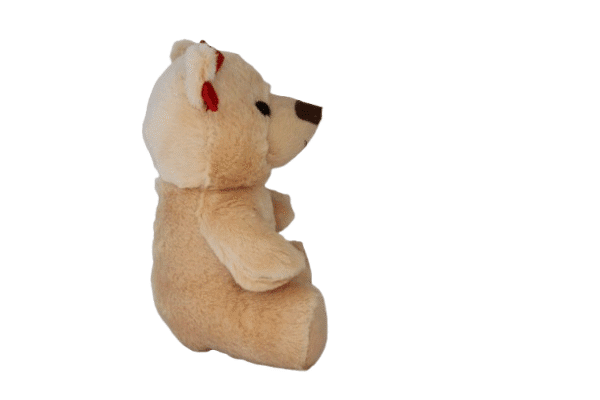 Urso de pelúcia com laço vermelho- 22cm - Imagem 2