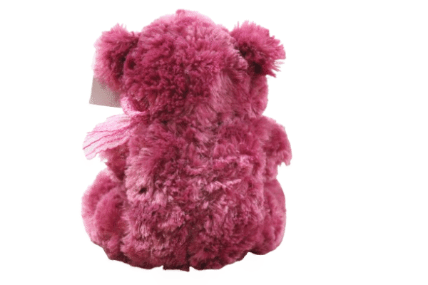 Urso Roxo de Pelúcia com Coração - 23cm - Imagem 4