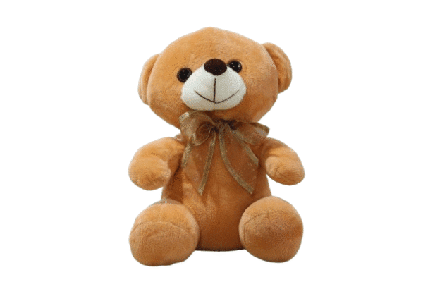 Urso Caramelo de Pelúcia com Laço - 20cm