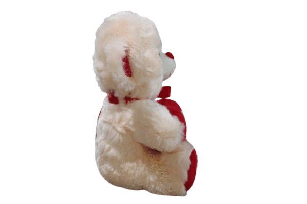 Urso de pelúcia bege com coração love you – 26cm - Imagem 3