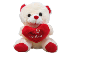 Urso de pelúcia Bege com Coração Te Amo – 20cm