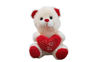 Urso de pelúcia Bege com Coração Te Amo – 20cm