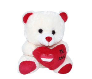 Urso de pelúcia Bege com Coração Te Amo - 20cm