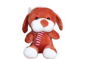 Cachorro de Pelúcia com Cachecol - 20cm